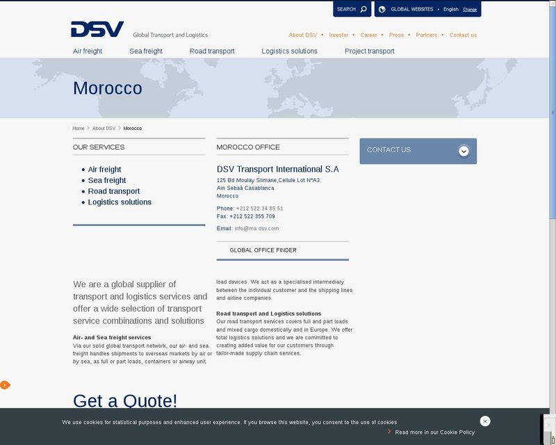 أنقر لزيارة موقع dsv.co.ma