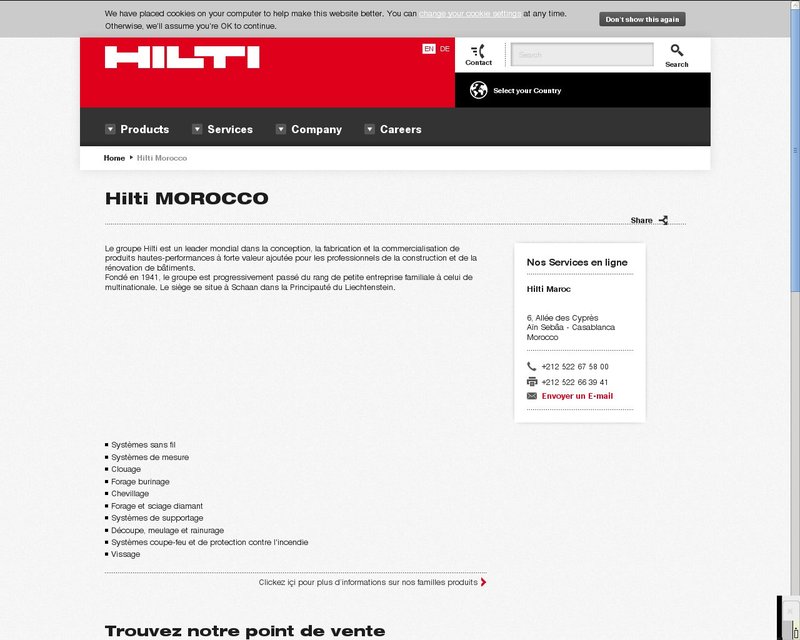 أنقر لزيارة موقع hilti.co.ma