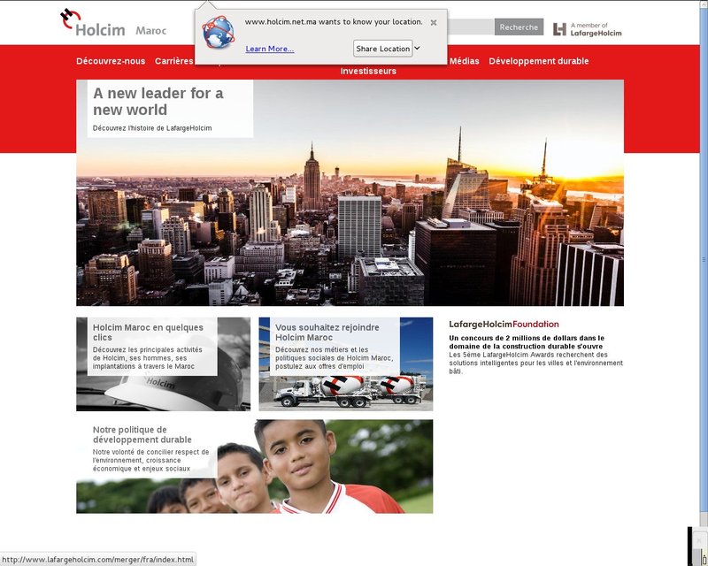 أنقر لزيارة موقع holcim.net.ma