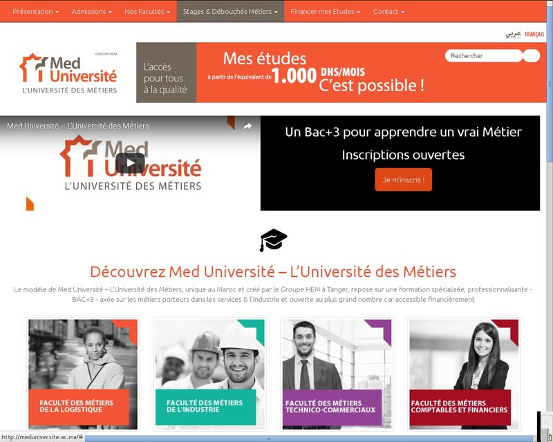 أنقر لزيارة موقع meduniversite.ac.ma