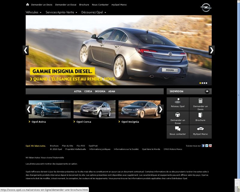 أنقر لزيارة موقع opel.co.ma