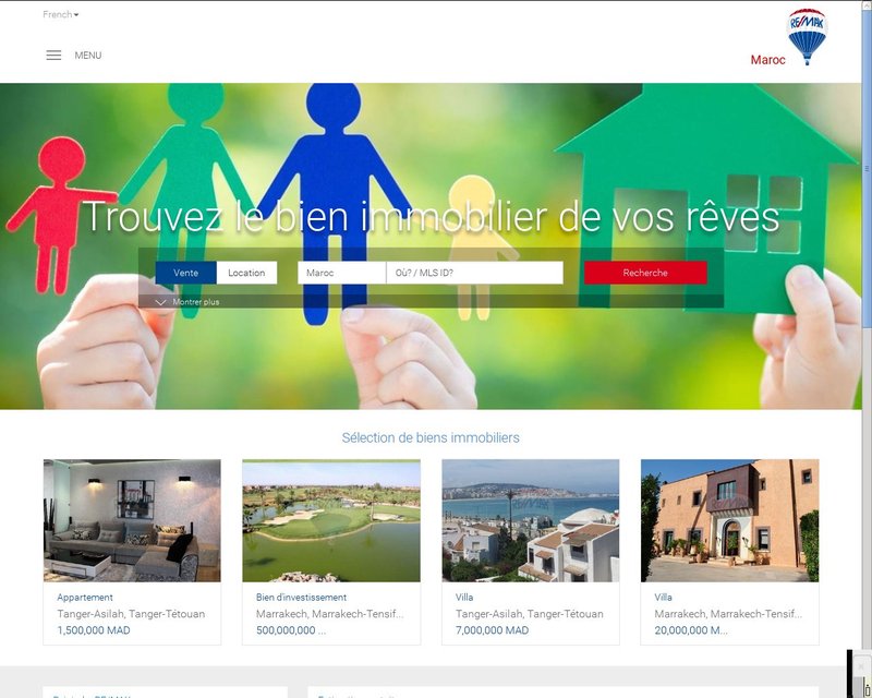 أنقر لزيارة موقع remax.ma