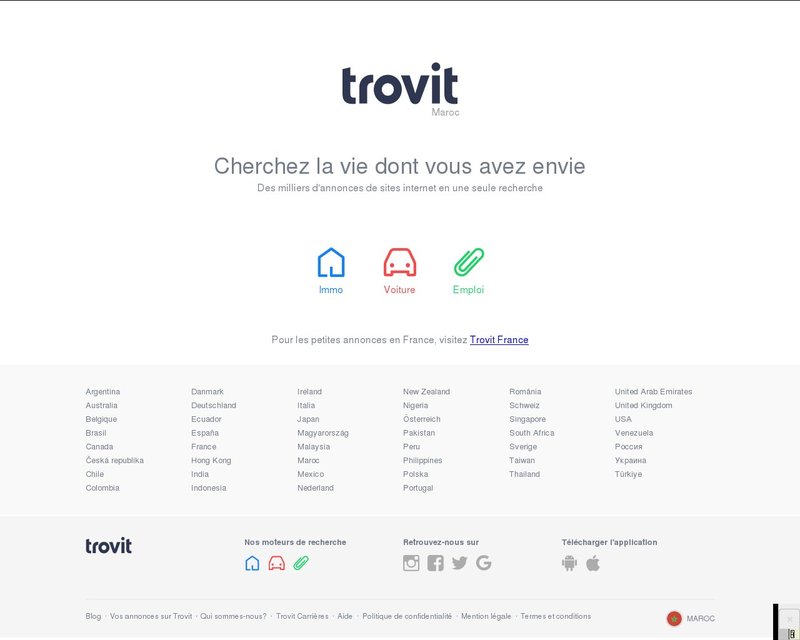 أنقر لزيارة موقع trovit.ma