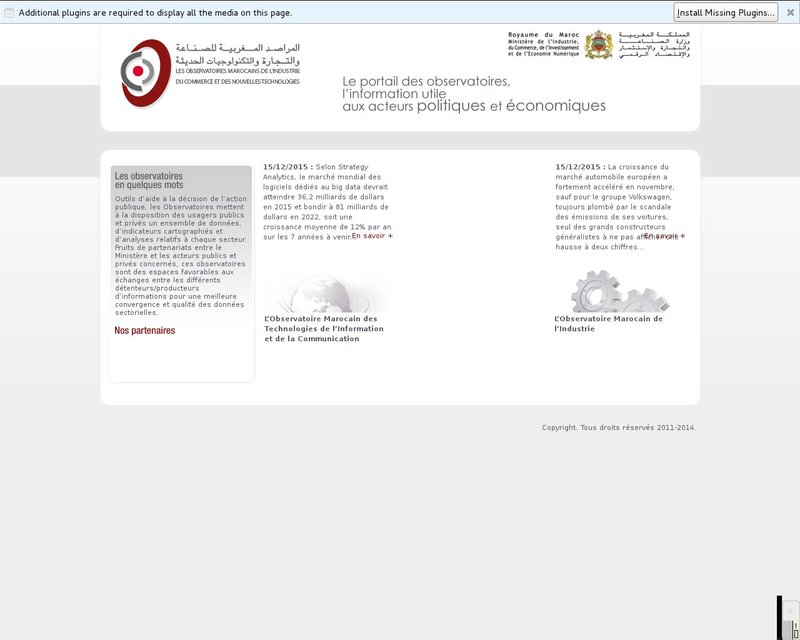 أنقر لزيارة موقع www.observatoires.mcinet.gov.ma